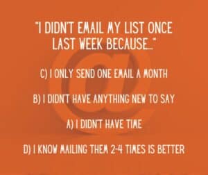An mage from a LinkedIn post about email frequency.